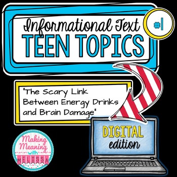 Preview of DIGITAL Informational Text - Teen Topics #1, Engaging Nonfiction