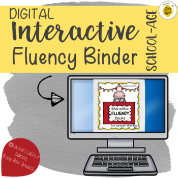 Preview of DIGITAL Interactive Fluency Binder for Speech Therapy | Stuttering