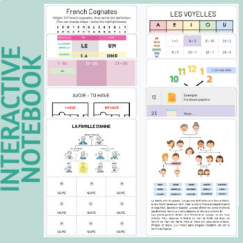 Preview of DIGITAL Interactive Notebook (Google Slides) - French 1
