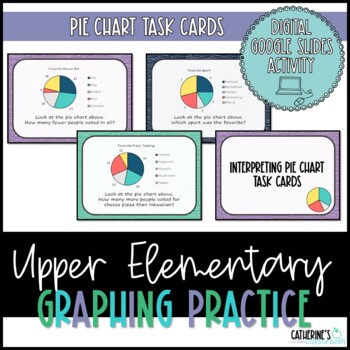 Preview of DIGITAL Interpreting Pie Chart Task Cards