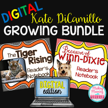Preview of Kate DiCamillo Growing Bundle - PAPERLESS - 4rd-8th grade