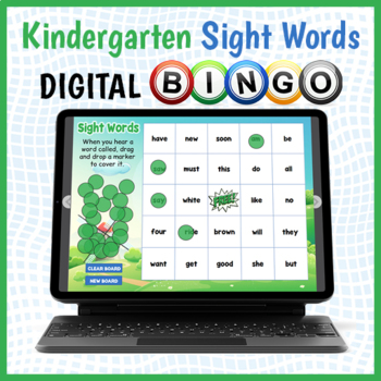 Preview of DIGITAL Kindergarten Sight Words Vocabulary Bingo Game