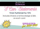 DIGITAL Kindergarten TEKS "I CAN" Statements for SCIENCE!