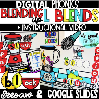 Preview of DIGITAL L Blends - Google Slides & Seesaw!