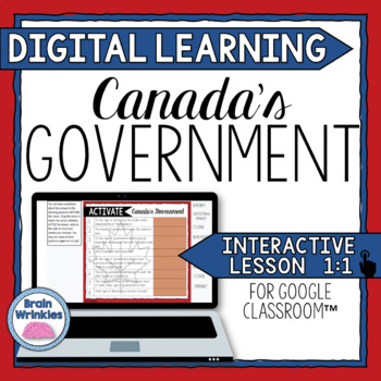 Preview of DIGITAL LEARNING: Canada's Government (SS6CG2)