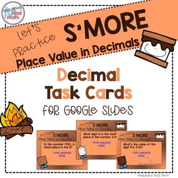 Preview of Place Value in Decimals Digital Task Cards for Google Slides