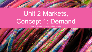 Preview of DIGITAL LESSON! Unit 2 Markets, Concept 1: Demand