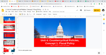 Preview of DIGITAL LESSON! Unit 4, Concept 1: Fiscal Policy