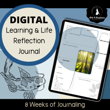 Preview of DIGITAL Learning & Life Reflection Journal Wellness for Secondary SEL