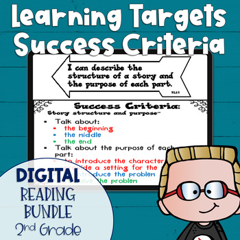 Preview of DIGITAL Learning Target and Success Criteria BUNDLE for Reading 2nd Grade