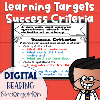 Preview of DIGITAL Learning Target and Success Criteria BUNDLE for Reading Kindergarten