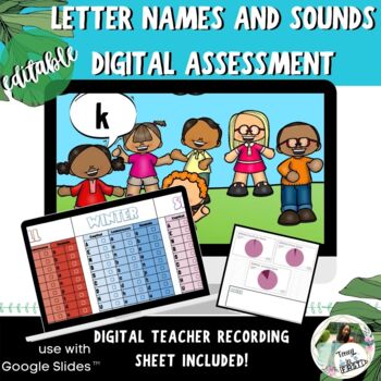 Preview of DIGITAL Letter Name and Sound Review Assessment Distance Learning