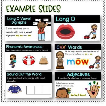 DIGITAL Long O Vowel Digraph Unit with Printables |RF.1.2|RF.1.3| Phonics