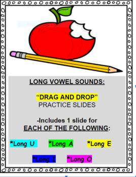 Preview of DIGITAL! Long vowel sounds: Drag and Drop (basic) practice slides!