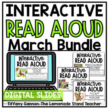 Preview of DIGITAL MARCH BUNDLE Second Grade Read Aloud GOOGLE SLIDES TM