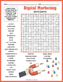 DIGITAL MARKETING Word Search Puzzle Worksheet Activity