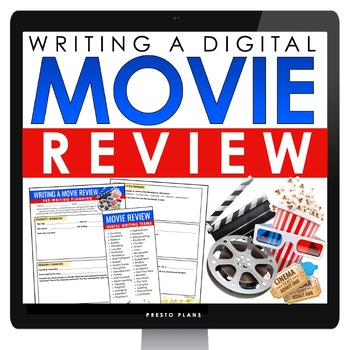 DIGITAL MOVIE REVIEW / FILM REVIEW WRITING by Presto Plans | TpT
