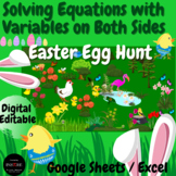 DIGITAL Math Easter Egg Hunt - Solving Equations with Vari