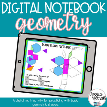Preview of DIGITAL Math Interactive Notebook Geometry