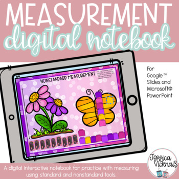 Preview of DIGITAL Math Interactive Notebook Measurement 