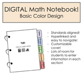 DIGITAL Math Notebook - Standards Aligned (Basic Color Design)