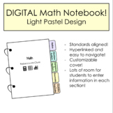 DIGITAL Math Notebook - Standards Aligned (Pastel Design) 