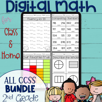 Preview of DIGITAL Math Practice for all Second Grade CCSS Standards