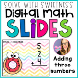DIGITAL Math Slides - Adding Three Numbers