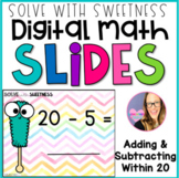 DIGITAL Math Slides - Adding and Subtracting Within 20 Practice