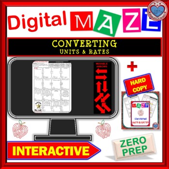 Preview of DIGITAL Maze - Converting Ratios and Rates