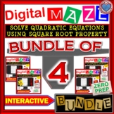 DIGITAL Mazes - BUNDLE Solve Quadratic Equations by Square