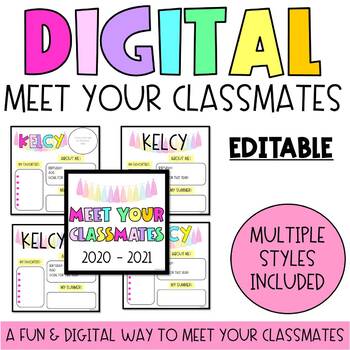 Preview of DIGITAL Meet Your Classmates - Back To School