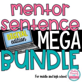 Preview of Mentor Sentences MEGA Bundle - Middle and High School - PAPERLESS