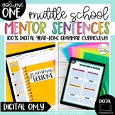 Digital Only Mentor Sentences for Middle School Grammar Ac