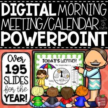 Preview of DIGITAL Morning Meeting Calendar Lessons for the Smartboard {in PowerPoint}