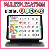 DIGITAL Multiplication Math Bingo Game (With Jelly Bean Markers)