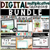 DIGITAL Math//Multiplication//Google Slides//BUNDLE//Dista