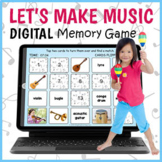 DIGITAL Musical Instruments Memory Matching Card Game