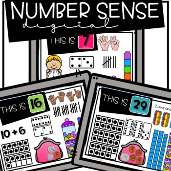Preview of DIGITAL NUMBER SENSE Sheets (1-31) for Kindergarten
