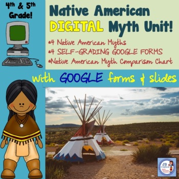 Preview of DIGITAL Native American Myth Unit for Google Classroom/Distance Learning