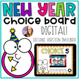 DIGITAL New Year 2021 Choice Board - Distance Learning