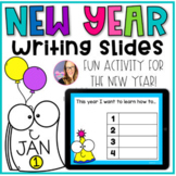 DIGITAL New Year Slides - Writing - Distance Learning