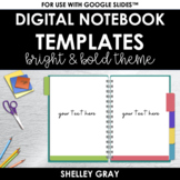 DIGITAL Notebook Templates: Bright and Bold Theme | Commer