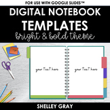 DIGITAL Notebook Templates: Bright and Bold Theme | Person