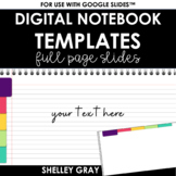 DIGITAL Notebook Templates: Full Page | Personal/Classroom Use