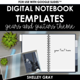 DIGITAL Notebook Templates: Gears & Guitars Theme | Person