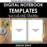 DIGITAL Notebook Templates: Succulent Theme | Commercial Use