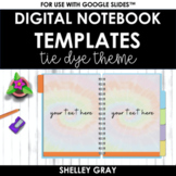 DIGITAL Notebook Templates: Tie Dye Theme | Commercial Use