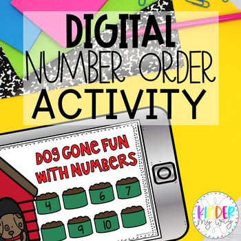 Preview of Kindergarten DIGITAL Number Order Activity Google Classroom Numbers