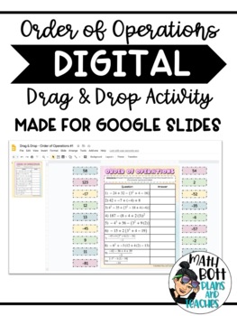 Preview of DIGITAL Order of Operations DRAG & DROP Activity
